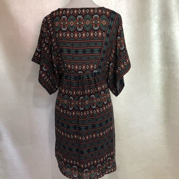 NWOT Ya Kimono sleeved Boho print mini dress - Picture 4 of 6